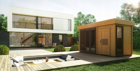 Sauna zewnętrzna AZALIA Komplet MALOWANA Sauna zewnętrzna AZALIA Komplet MALOWANA
