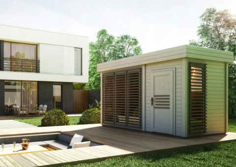 Sauna zewnętrzna AZALIA Komplet MALOWANA Sauna zewnętrzna AZALIA Komplet MALOWANA