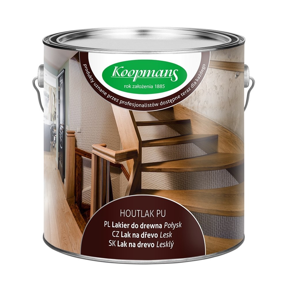 Lakier do drewna HOUTLAK PU Koopmans 0,25L POŁYSK Lakier do drewna HOUTLAK PU Koopmans 0,25L POŁYSK