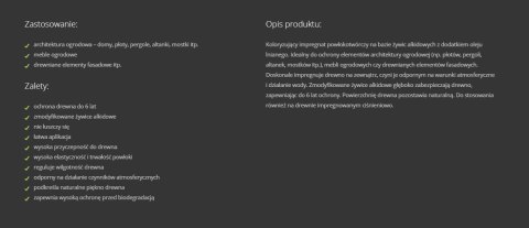Impregnat do drewna bezpieczny dla dzieci Aquachron CZARNY Koopmans