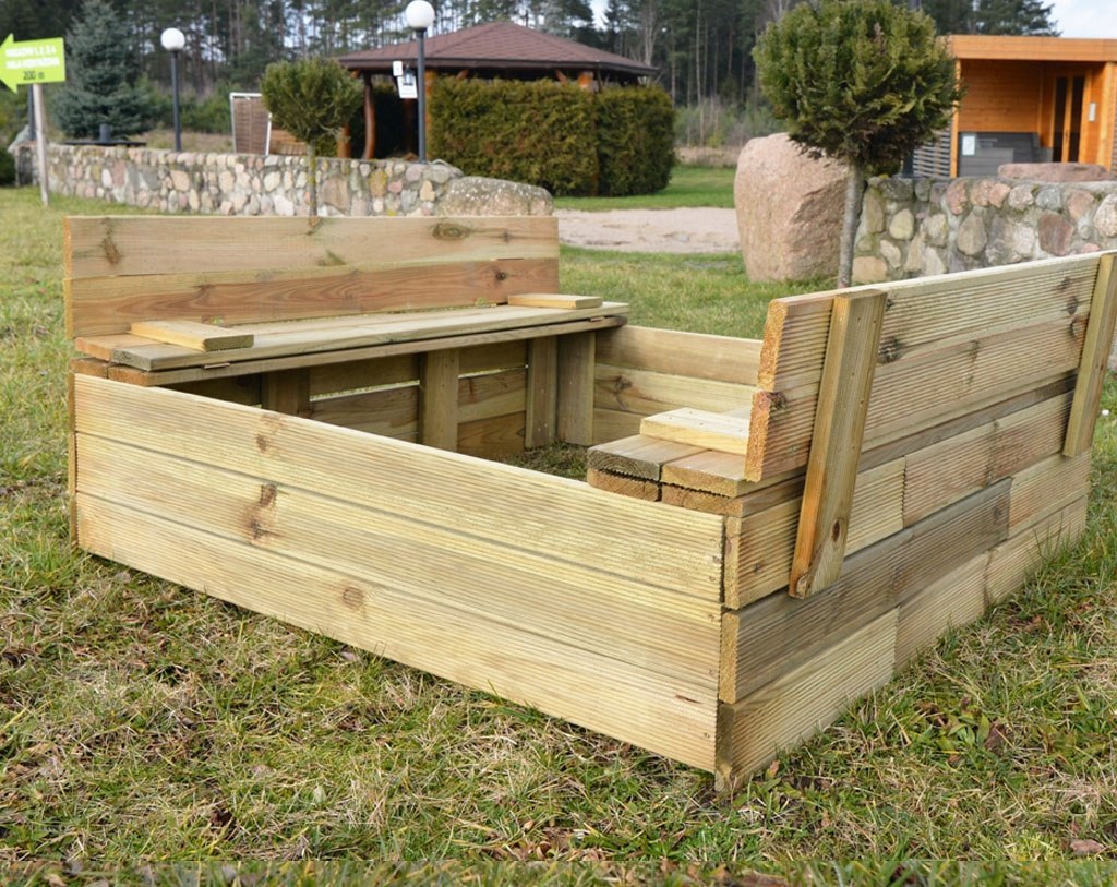 Piaskownica zamykana z ławeczkami wysyłka 120x30cm Piaskownica zamykana z ławeczkami wysyłka 120x30cm