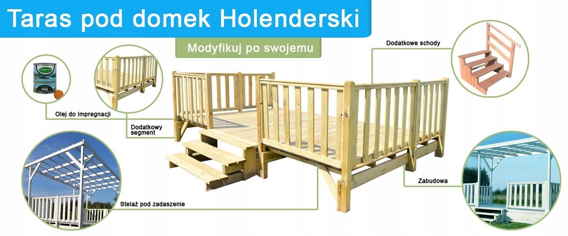 Taras segmentowy pod domek holenderski, kemping Taras segmentowy pod domek holenderski, kemping