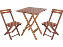 Stół + 2 krzesła Składane Balkon/Ogród/Kemping