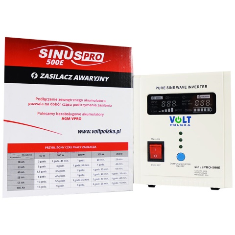 Zasilacz awaryjny do pieca, Sinus PRO 500 E