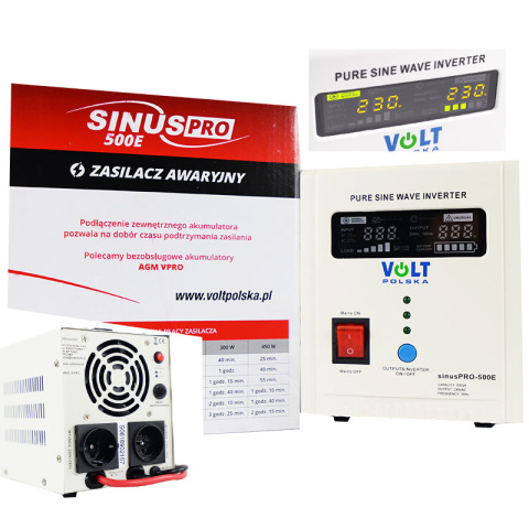 Zasilacz awaryjny do pieca, Sinus PRO 800E+AKUMULA Zasilacz awaryjny do pieca, Sinus PRO 800E+AKUMULA