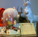 Szklana kopuła, dekoracja świąteczna 24cm + GRATIS