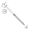 Wkręt ciesielski do drewna talerzowy TORX 5x40 10szt.