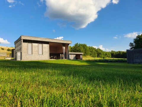 Altana, domek ogrodowy z tarasem, całoroczny 3x6m, uzbrojony z wyposażeniem