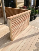Balustrada tarasowa wykonana z modrzewia kl. C styl żaluzjowy wym. (100-160|)cm dł. 85cm wys.