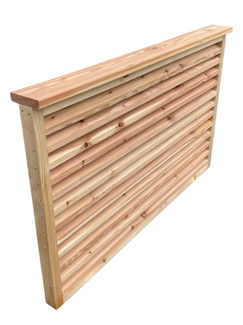 Balustrada tarasowa wykonana z modrzewia kl. C styl żaluzjowy wym. (100-160|)cm dł. 85cm wys.