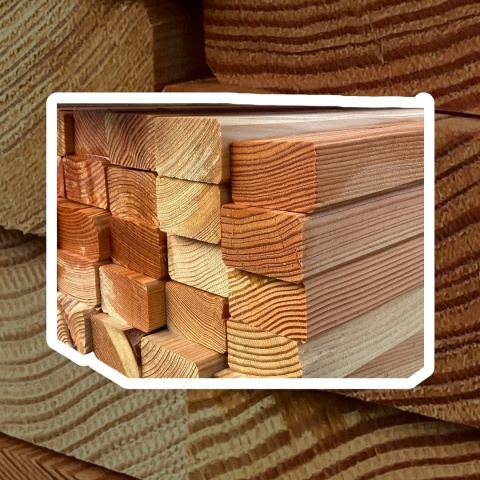 Legar, kantówka modrzewiowa 300x7x4cm klasa C