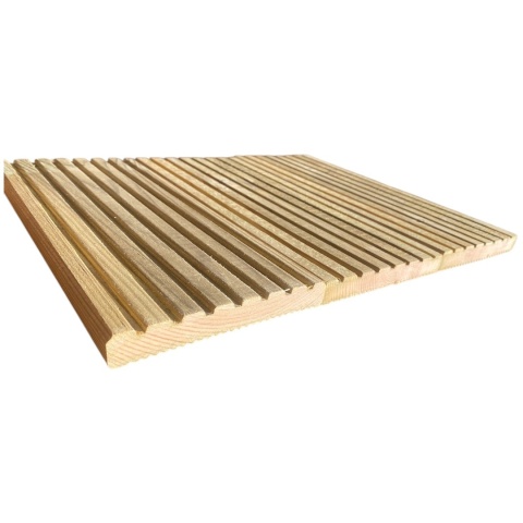 Deska tarasowa, ogrodzeniowa 120x14x1,9cm, sosnowa ryflowana, klasa C