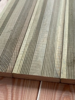 Deska tarasowa, ogrodzeniowa 100x12x2cm, ryflowana impr. cisn. klasa C