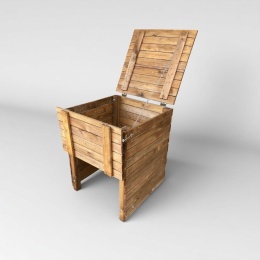 Kompostownik otwierany 63x63x80cm impr. na brąz 300L