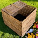 Kompostownik z pokrywą 102x102x78cm impr. na brązowo 800L Kompostownik z pokrywą 102x102x78cm impr. na brązowo 800L