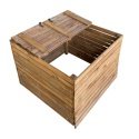 Kompostownik z pokrywą 102x102x78cm impr. na brązowo 800L Kompostownik z pokrywą 102x102x78cm impr. na brązowo 800L