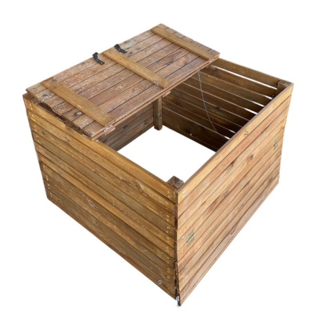 Kompostownik z pokrywą 102x102x78cm impr. na brązowo 800L Kompostownik z pokrywą 102x102x78cm impr. na brązowo 800L