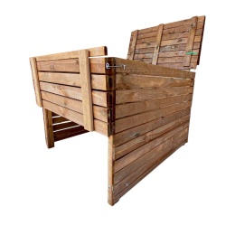 Kompostownik z pokrywą 102x102x78cm impr. na brązowo 800L