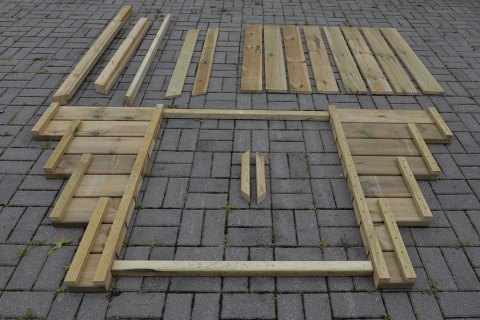 Schody do domku Holenderskiego, Angielskiego 117x100x69cm