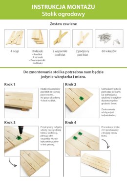 Stół, STOLIK, 150cm , zestaw 4 osobowy Z MODRZEWIA