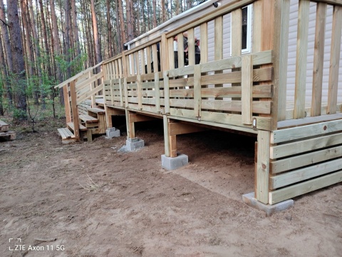 Taras do domku Holenderskiego, domu, kempingu 25m2 1000x250x50cm