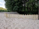Palisada drewniana, płotek, obrzeże, 100x25cm impregnowany ciśnieniowo