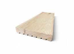 Deska tarasowa 120x14,5x2,8cm, sosnowa ryflowana klasa C