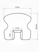 Poręcz balustradowa profilowana, frezowana hebl. impr. 200cm 6x6,5cm