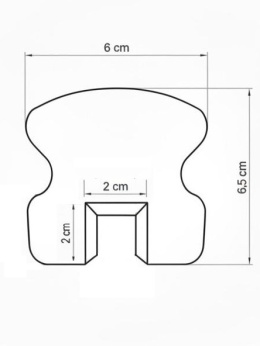 Poręcz balustradowa profilowana, frezowana hebl. impr. 200cm 6x6,5cm