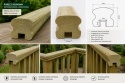 Poręcz balustradowa profilowana, frezowana hebl. impr. 200cm 6x6,5cm