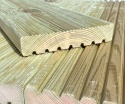 Deska tarasowa 60x14,5x2,8cm, sosnowa ryflowana klasa C