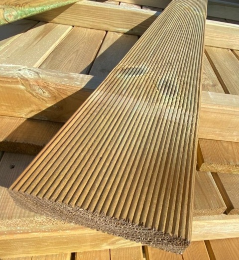 Deska tarasowa obustronnie ryflowana impr. ciśn. klasa A/B 400x12x2,8cm