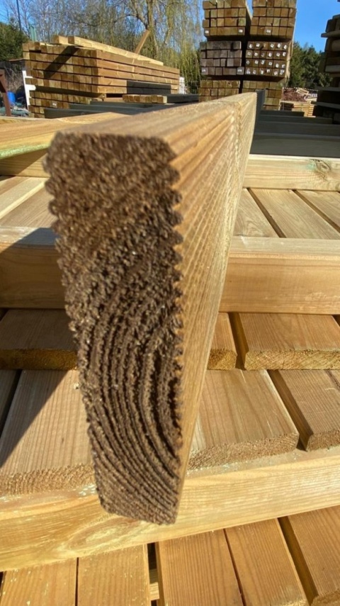 Deska tarasowa obustronnie ryflowana impr. ciśn. klasa A/B 400x12x2,8cm