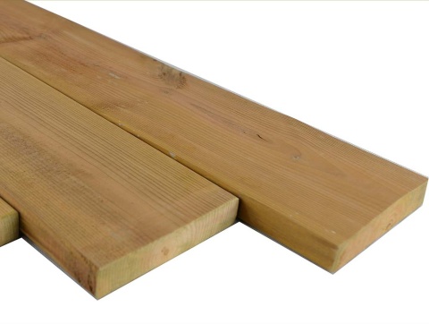 Deska tarasowa sosnowa 200x12x2,6cm gładka, BRĄZOWA klasa AA