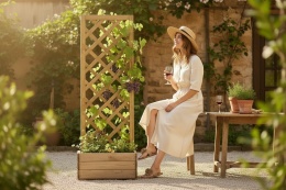 Kratownica ogrodowa diagonalna 60x180cm , impregnowana ziel.