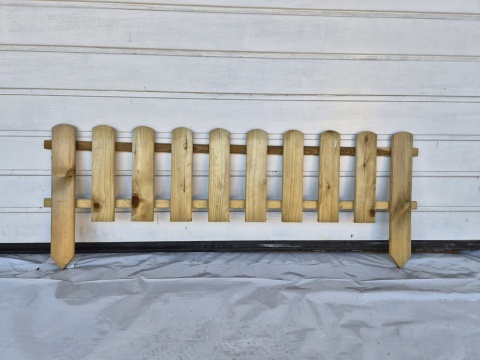 Mini płotek - palisada 120x45/30cm impr. ziel.