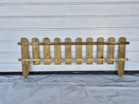 Mini płotek - palisada 120x45/30cm impr. ziel.