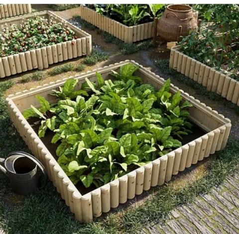 Mini płotek - palisada 60x30x4,5cm impr. ziel.