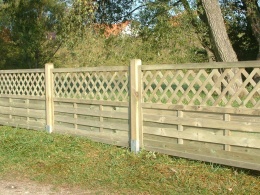 Ogrodzenie osłonowe z kratką, płot, PINUS 180x90cm impr.