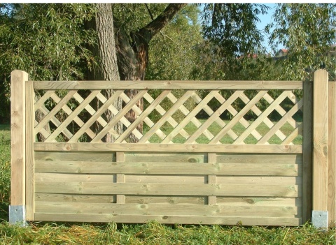 Ogrodzenie osłonowe z kratką, płot, PINUS 180x90cm impr.