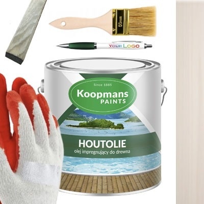 Olej do drewna HOUTOLIE Koopmans 010 BIAŁY ALPEJSKI 5L + GRATISY