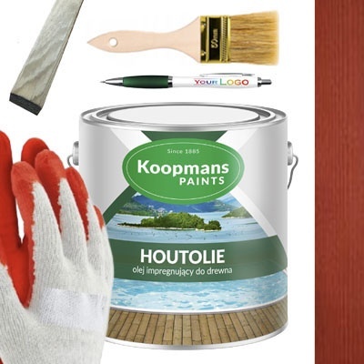 Olej do drewna HOUTOLIE Koopmans 110 5L MAHOŃ + GRATISY