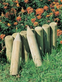 Palik okrągły palisadowy dł. 30/6cm, impr. ziel.