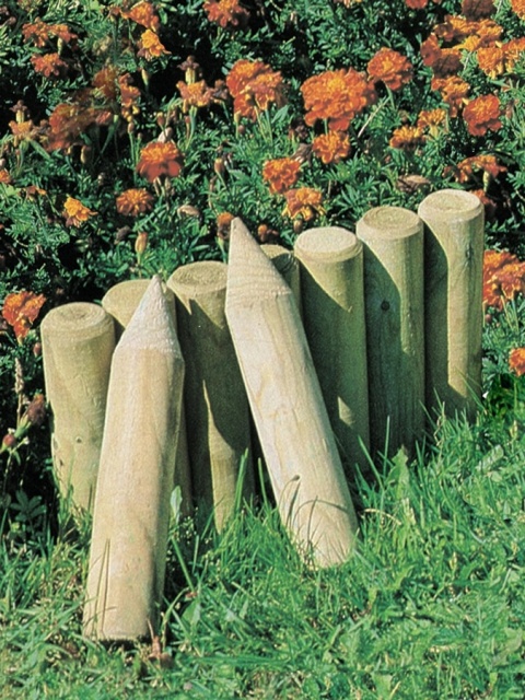 Palik okrągły palisadowy dł. 30/6cm, impr. ziel.