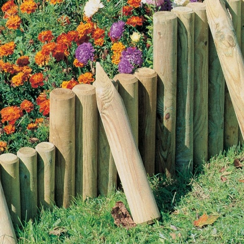 Palik okrągły palisadowy dł. 75/8cm, impr. ziel.