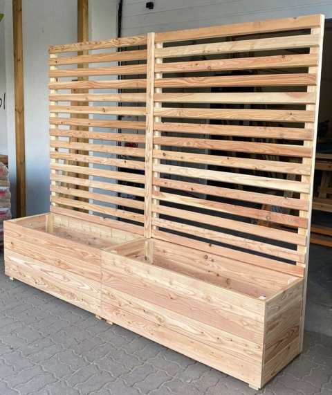 Płot lamelowy 180x180cm z modrzewia KL C