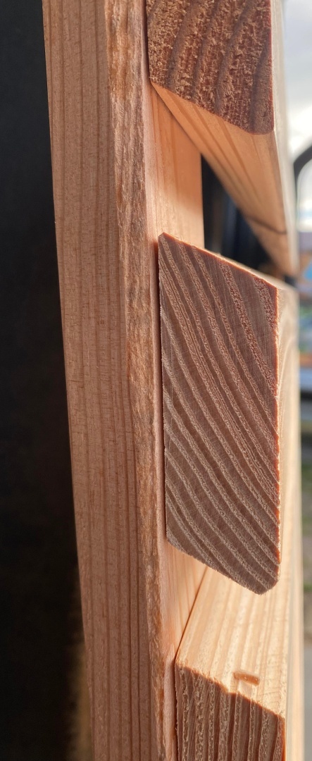 Płot lamelowy 180x180cm z modrzewia KL C