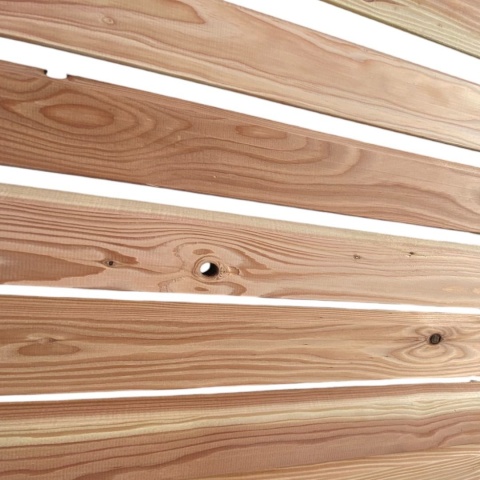 Płot lamelowy 180x180cm z modrzewia KL C