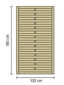 Płot lamelowy 100x180cm, impregnowany