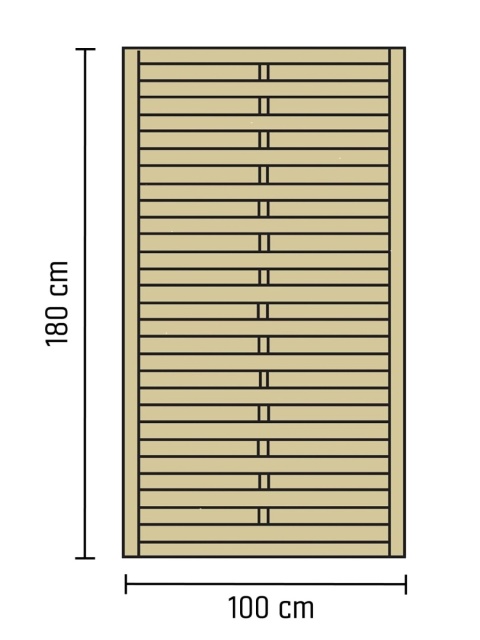 Płot lamelowy 100x180cm, impregnowany